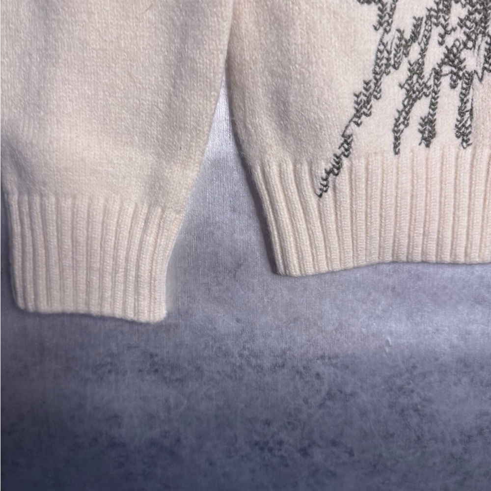 Christian Dior Embroidered crewneck cream sweater Small NWOT - Picture 4 of 15